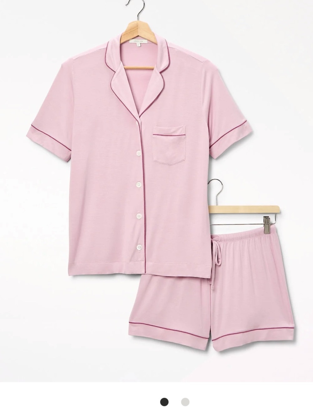 NWT LOVE & LORE Women's Pink Short-Sleeve Pajama Set